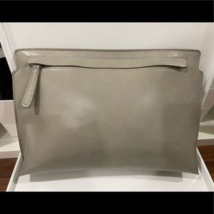 B.P. Faux Leather Clutch, Light Gray